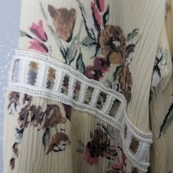 Kori America Ivory Floral Print Tunic Size Small - Picture 5 of 8